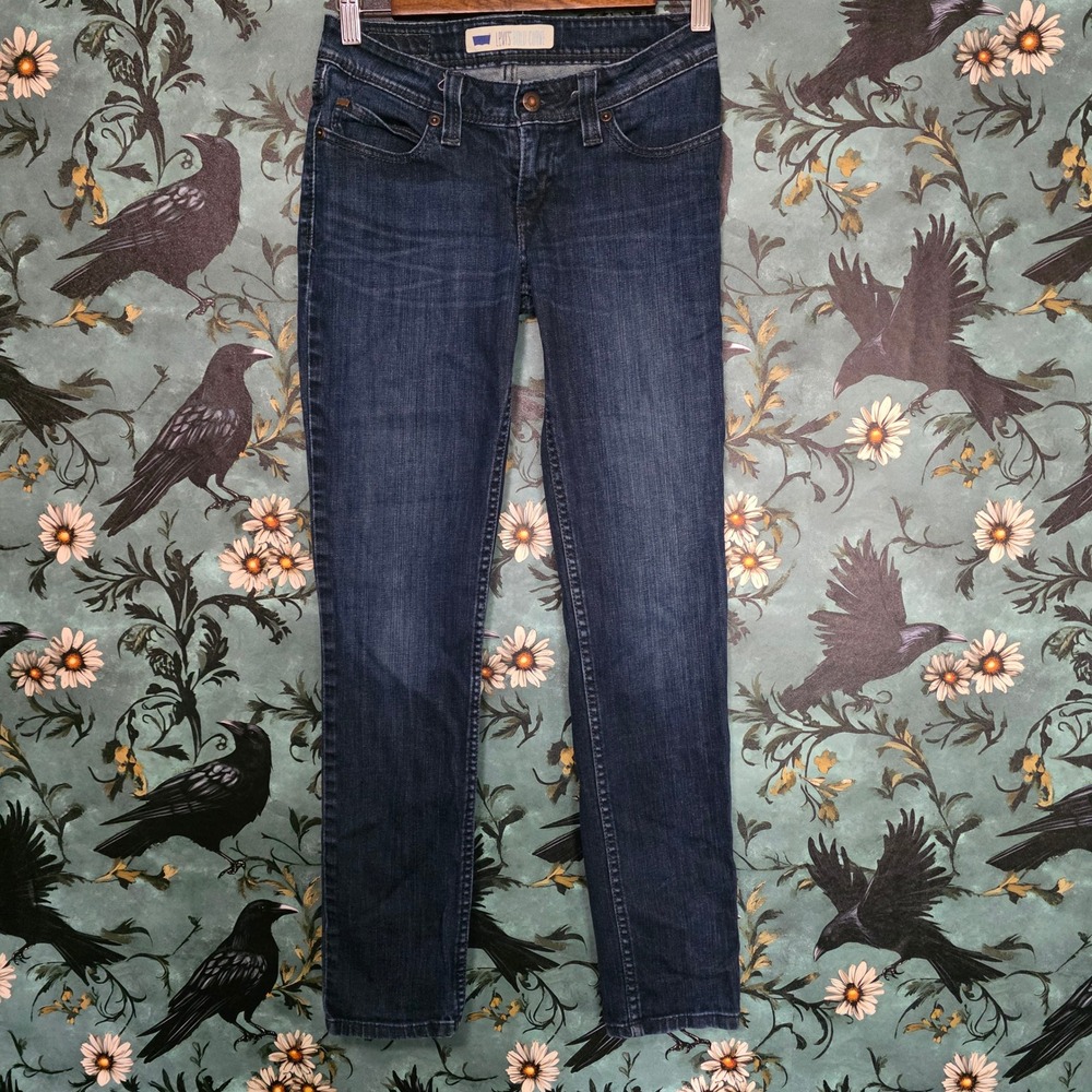 Levi's Skinny Jeans Bold Curve Dark Wash Low Rise Stretch Denim 24x28 7M Indigo